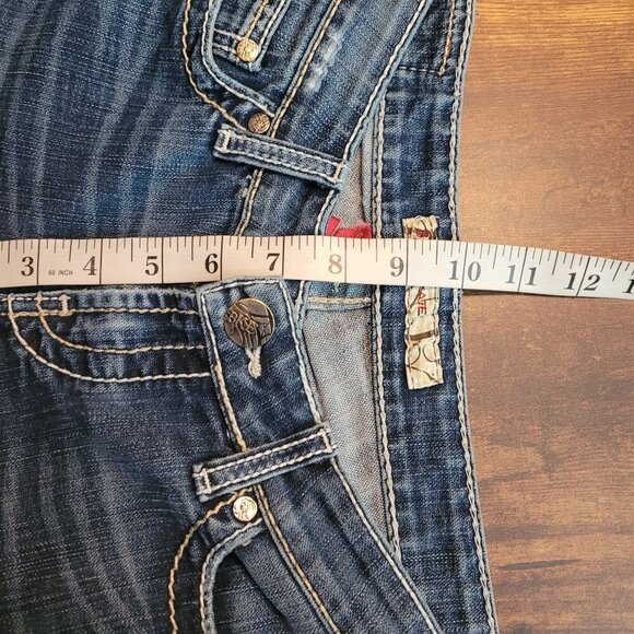 BKE Jeans Womens 27 Kate Bootcut Low Rise Ripped Medium Light Wash Stretch - Picture 9 of 12